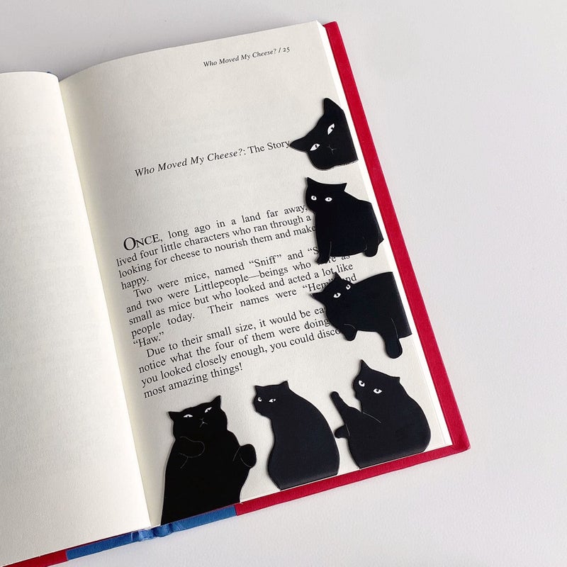yasest Magnetic Bookmarks - 6 Pieces Assorted Cute Book Markers Clip Set for Teachers Students Book Lovers Reading  for School Office Home Supplies  Kawaii Cat Magnet Page Markers - Image 3